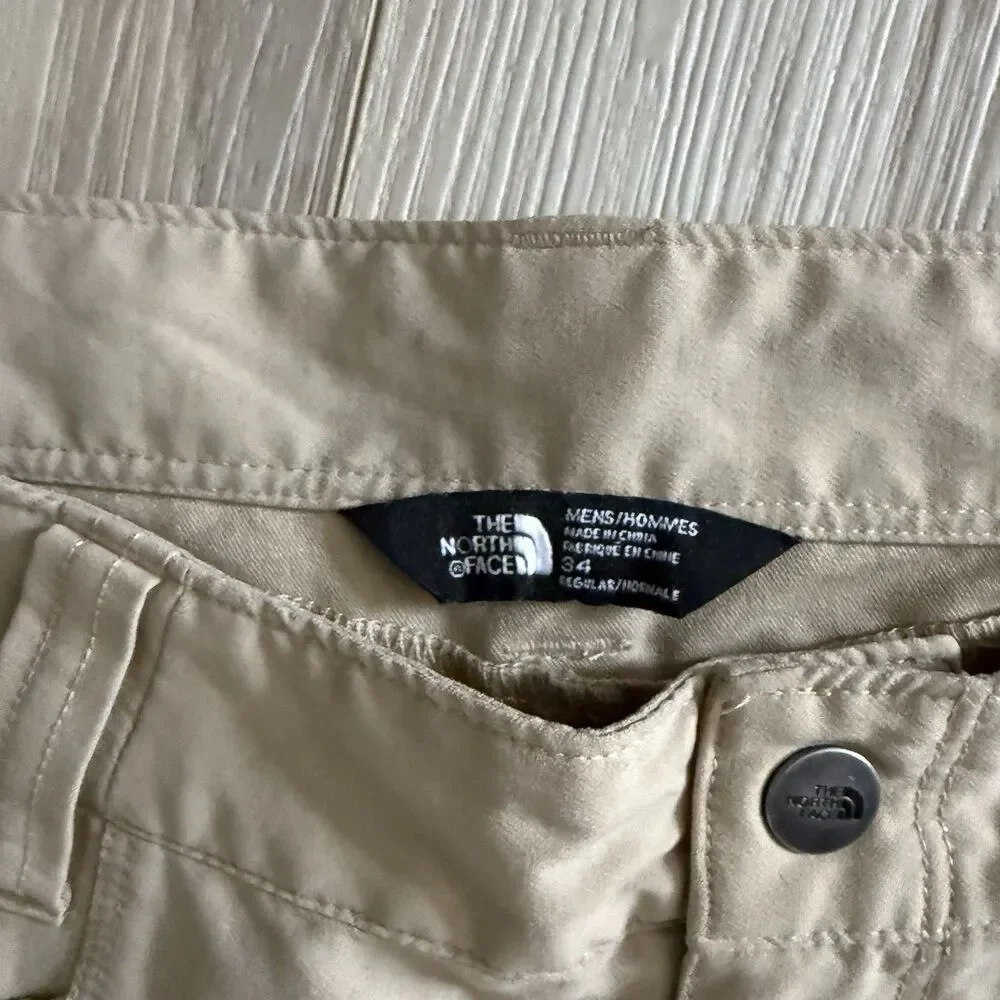 The North Face Shorts Mens 32 Stretch Cargo Flat Front Beige Lightweight